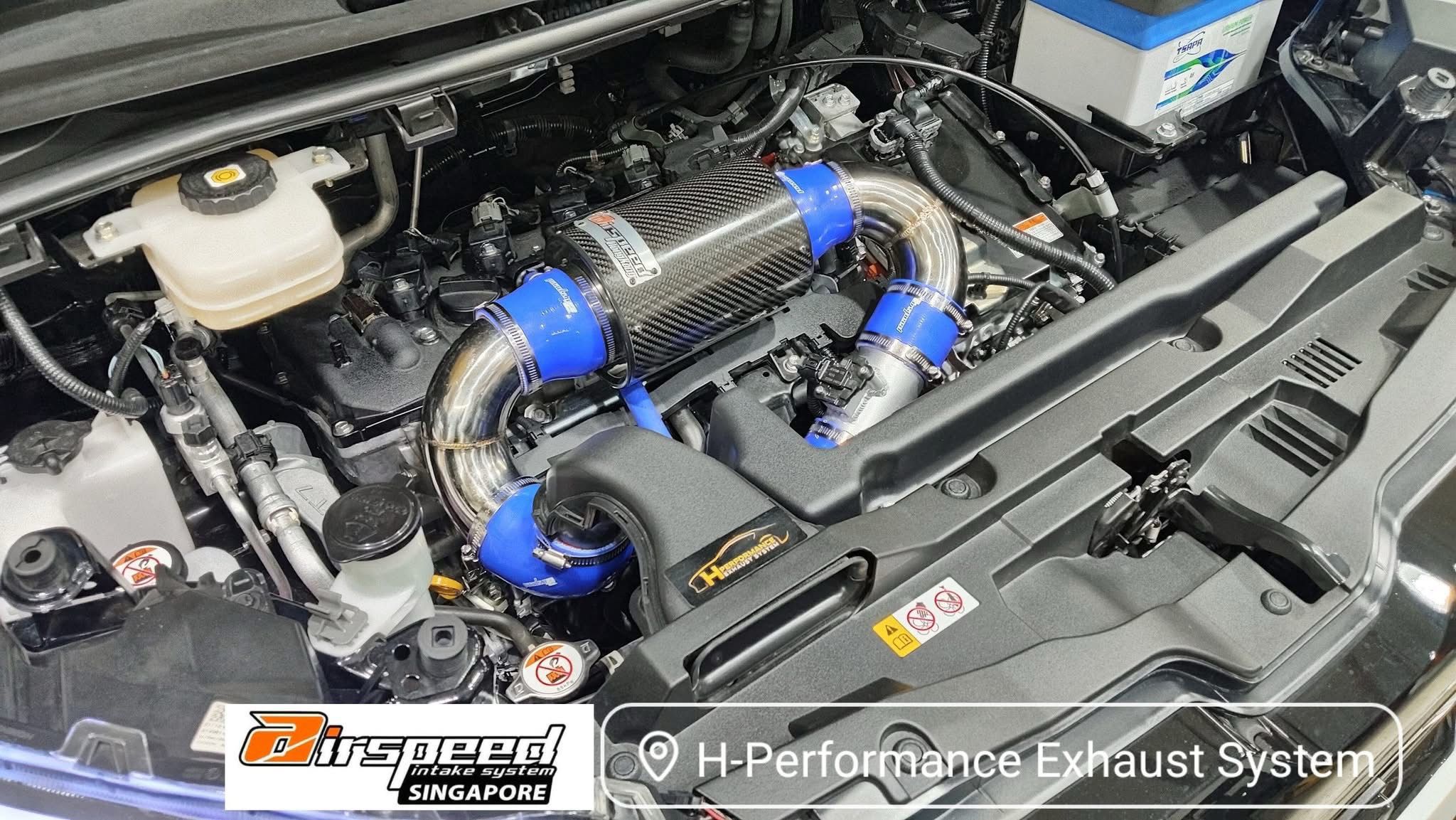 AirSpeed Singapore branded air intake installed on a Honda by H-Performance