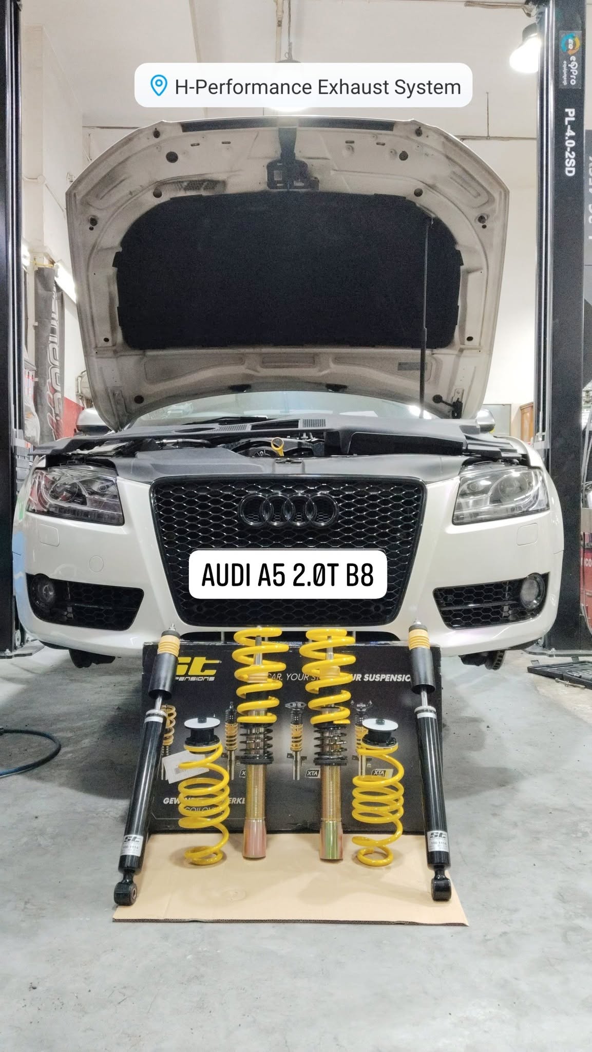 Zeekr X AWD with KW Variant 3 coilovers ready for install at H-Performance